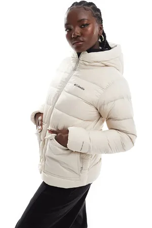 Columbia Harmony falls hooded down jacket in dark stone