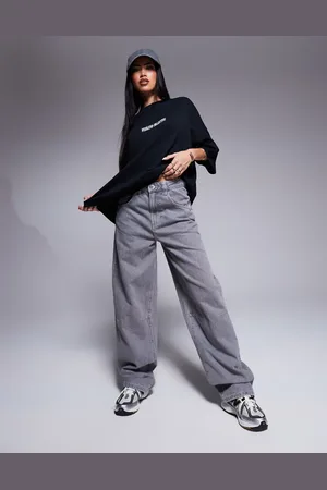 ASOS Weekend Collective baggy barrel fit jeans in washed