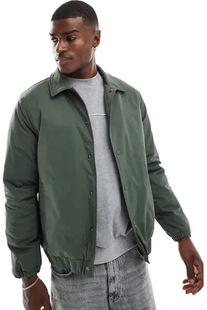 New Look Padded coach jacket in dark khaki