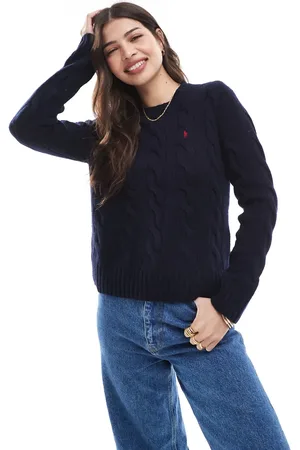 Ralph Lauren Wool cable knit jumper in navy