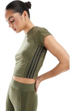 adidas Adidas Training Hyperglam t-shirt in olive