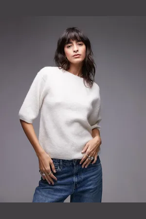 ARKET Alpaca wool blend knitted top with v-back in