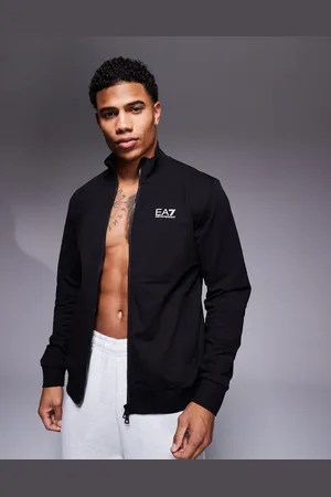 EA7 Armani zip through logo track jacket in