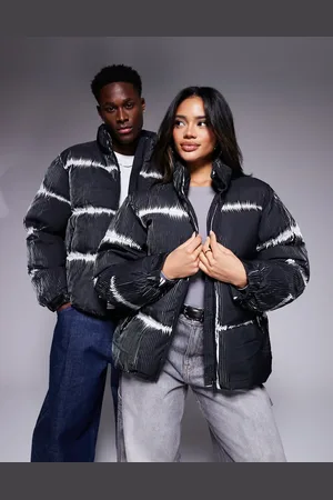 Sixth June Unisex pleated two tone puffer jacket in