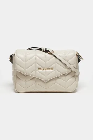 VALENTINO Valentino petal quilted crossbody bag with chain strap in ecru