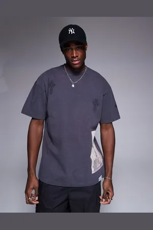Liquor N Poker Oversized t-shirt with cross placement print in