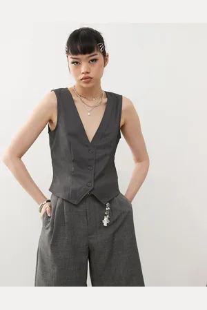 Monki Waistcoat in dark