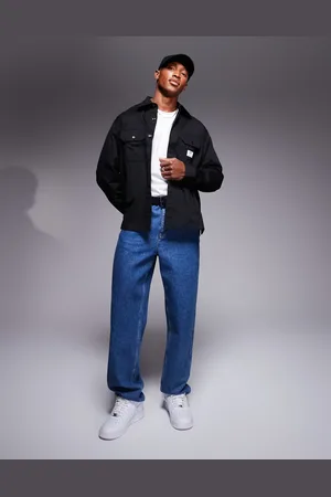 Hugo Blue Ekynone oversized overshirt in