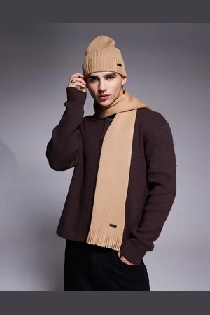 HUGO BOSS Boss Albas scarf in tan