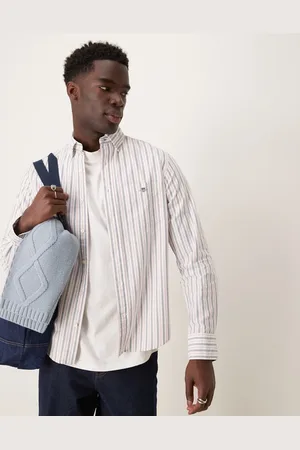 GANT Regular fit oxford striped logo shirt in