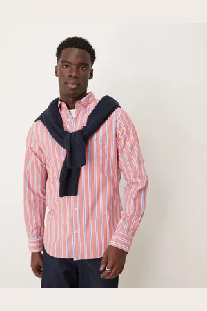 GANT Regular fit poplin striped logo shirt in