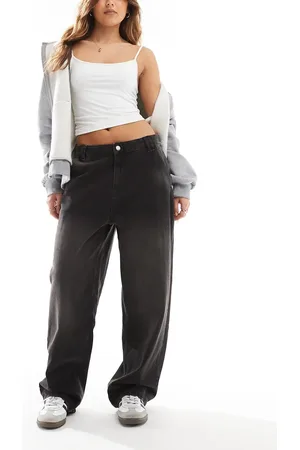 Stradivarius Low rise baggy jean in wash