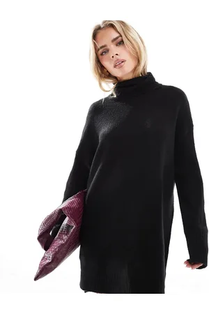 Brave Soul Petite roll neck mini jumper dress in