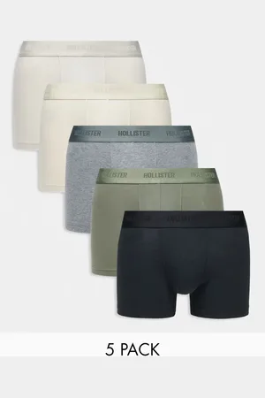 Hollister 5 pack neutral basic classic trunks in