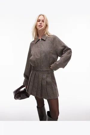 Nialaya Daniel herringbone bomber jacket co-ord in