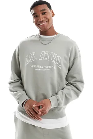 Only & Sons Crew neck sweater co-ord with athletic print in sage