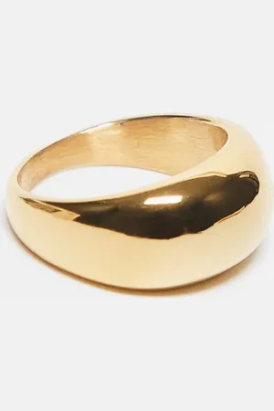 ASOS ASOS DESIGN Curve waterproof stainless steel ring with bubble design in