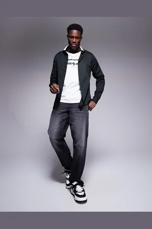 Armani Exchange Shirt with contrast stripe collar in
