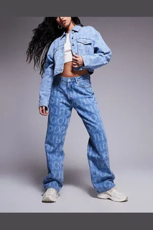 Hugo Blue Elyah co-ord all over print logo jeans in