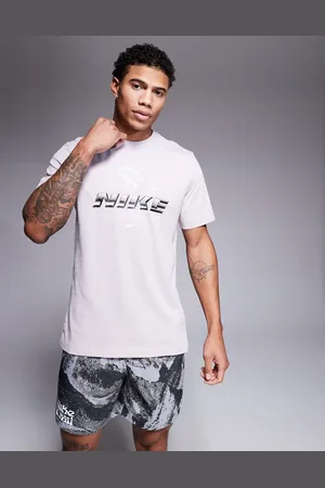 Nike Dri-FIT metallic graphic logo t-shirt in light