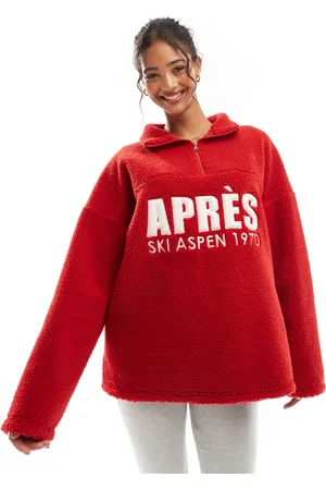 ASOS Apres ski borg graphic sweatshirt in