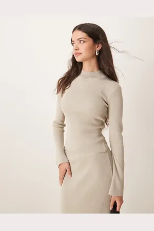 Pretty Lavish Knit top co-ord in metallic grey