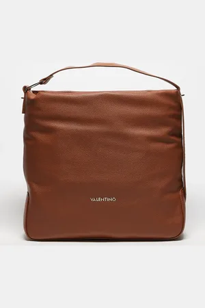 VALENTINO Valentino peonies sloucy oversized shoulder bag in tan