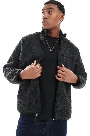 Ralph Lauren Hybrid borg full zip jacket in marl