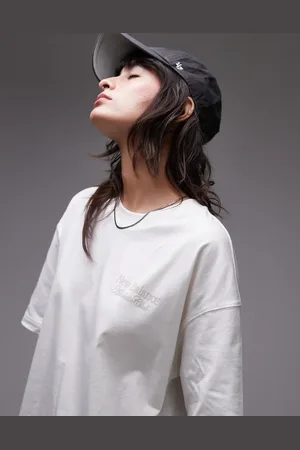 New Balance Graphic oversized t-shirt in cream
