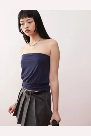 Motel Leocadia cupro bandeau top in