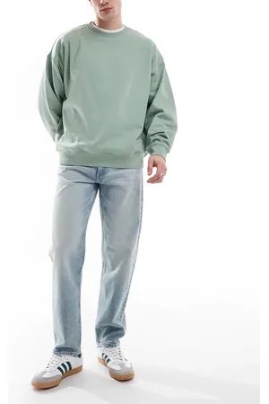 ASOS Straight stretch jeans with vintage tint in light wash