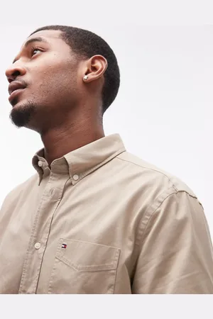 Tommy Hilfiger Twill solid shirt in beige