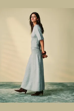 & OTHER STORIES Co-ord mohair blend knitted maxi skirt in