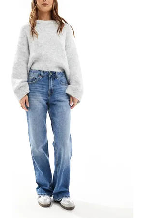 Stradivarius D92 denim straight jeans in dark wash