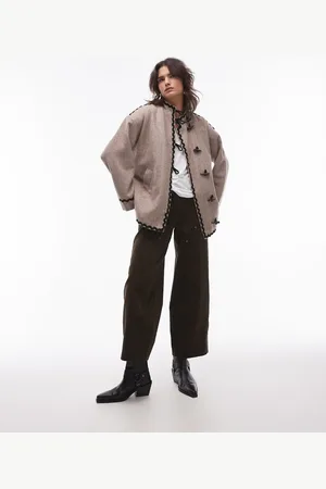 Résumé Resume blanket stitch toggle button jacket in sand