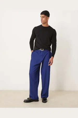 ASOS Smart wide leg trousers with chunky belt loops in