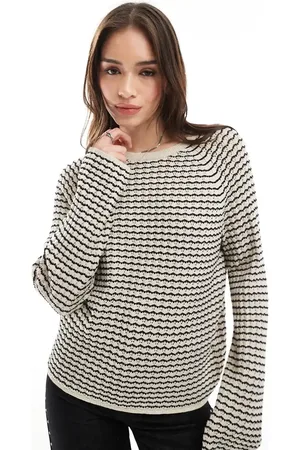 Object Relaxed jumper with wide sleeves in monochrome