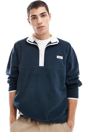 Hollister Motif detail half zip sweat top in