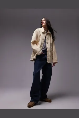 Topshop Cord jacket in ecru