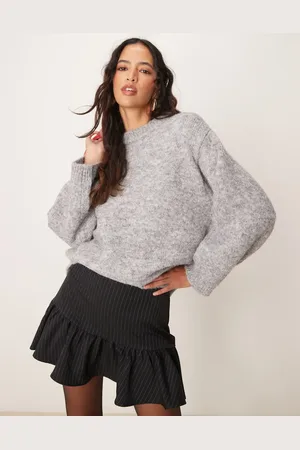 Gina Tricot Super Soft knit oversized sweater in melange