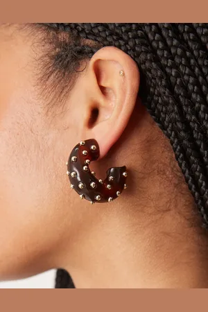 ASOS Hoop earrings with chunky studded resin hoop detail in