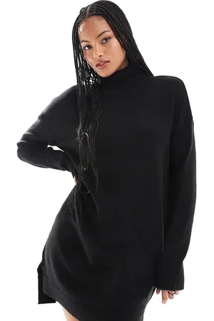 Brave Soul Tall roll neck mini jumper dress in