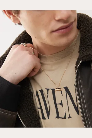 FADED FUTURE Molten bar pendant necklace in