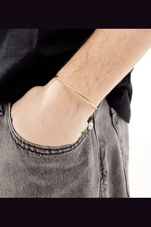 LOST SOULS Twisted rope cuff bangle in 18k plated