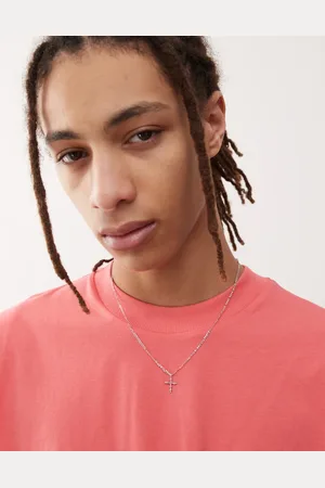 FADED FUTURE Figaro chain necklace with cross pendant in