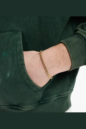 LOST SOULS Rounded box chain bracelet in 18k plated