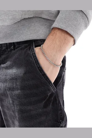 LOST SOULS Rounded box chain bracelet in stainless steel