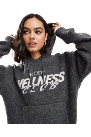 Cotton On Cotton On knitted premium hoodie in charcoal marle