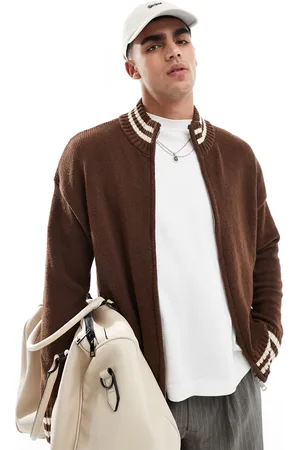 Cotton On Cotton On zip through knit in chocolate
