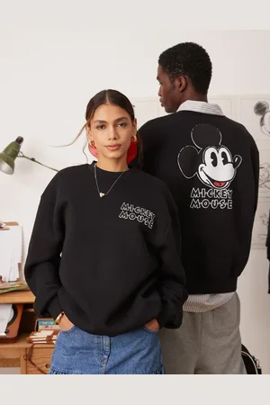 ASOS Disney unisex oversized crew sweatshirt with Mickey Mouse prints in